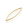 Brass Open Back Bezel Link Rings KK-B152-08B-G-2