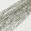 Electroplate Glass Beads Strands X-EGLA-D018-8x8mm-31-1