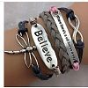 Suede & Imitation Leather Cord Knitted Multi-strand Bracelets WGD6FE3-05-1