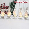 Iron Candle Holder for Christmas AJEW-B008-04-3
