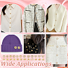 48Pcs 12 Colors 1-Hole Alloy Rhinestone Shank Buttons BUTT-GA0001-43G-5