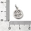 Brass Micro Pave Cubic Zirconia Charms KK-C139-21P-3
