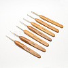 12 Sizes Bamboo Handle Iron Crochet Hooks Needles TOOL-R034-M-1