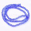 Faceted Bicone Blue Glass Beads Strands X-GLAA-S026-02-3