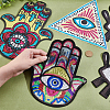 4Pcs 4 Style Computerized Embroidery Cloth Self Adhesive Sequins Patches DIY-AR0002-42-3