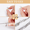 8Pcs 4 Styles Brass Double Opening Lobster Claw Clasps FIND-PH0021-16-4
