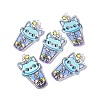 Transparent Printed Acrylic Pendants TACR-G042-01E-4