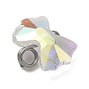 4Pcs 4 Colors Electroplate Glass Charms PALLOY-JF04402-02-4