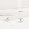 Brass Stud Earrings EJEW-BB35390-P-2