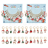 Alloy Enamel Christmas Theme Pendant Locking Stitch Markers HJEW-AB00085-1