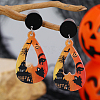Acrylic Dangle Stud Earrings MA8781-3-1