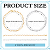 40Pcs 2 Colors Iron Cable Chain Bracelets IFIN-ME0001-12-2