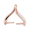 Rack Plating Brass Micro Pave Cubic Zirconia Ice Pick Pinch Bails KK-B056-01RG-2