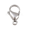 Tarnish Resistant 304 Stainless Steel Lobster Claw Clasps STAS-G035-H-2