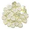 UV Plating Rainbow Iridescent Acrylic Enamel Beads OACR-G012-10B-3