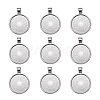 Tibetan Style Alloy Pendant Cabochon Settings TIBE-R295-055B-LF-1