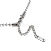Non-Tarnish 304 Stainless Steel Ball Chain Necklace NJEW-D045-03P-3