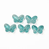 Two Tone Transparent Spray Painted Glass Beads GLAA-Q092-04-C05-1