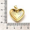 Rack Plating Brass Micro Pave Cubic Zirconia Pendants KK-L226-001G-03-3