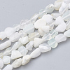 Natural White African Opal Beads Strands G-S339-14C-1