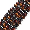 Natural Tiger Iron & Synthetic Hematite Beads Strands G-H1581-10mm-1