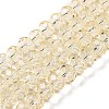 Transparent Baking Paint Glass Beads Strands DGLA-A034-T8mm-D02-1