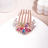 Alloy Rhinestone Hair Combs PW-WGA76E6-06-1