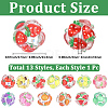 13Pcs 13 Colors Fruit Round Resin Beads RESI-PA0001-53-2