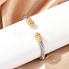 304 Stainless Steel Torque Bangles BJEW-G584-05-5