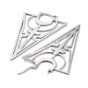 304 Stainless Steel Hollow Triangle with Cross Hoop Earrings for Women EJEW-R156-09P-2