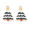 Christmas Theme Alloy Enamel Pendants ENAM-T020-10I-2