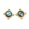 Natural Paua Shell Pendants SA-CBA11D7-09B-G-1