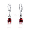 Brass Cubic Zirconia Dangle Earrings FS-WG32116-10-1