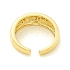 Clear Cubic Zirconia Moon and Star Open Cuff Ring for Women ZIRC-P096-03G-3