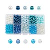 Mixed Baking Painted Crackle Glass & Glass Pearl Bead Sets HY-X0009-6mm-03-1