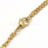 Trendy Men's 201 Stainless Steel Curb Chain Necklaces NJEW-L043A-42G-3