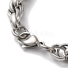 201 Stainless Steel Rope Chain Bracelets for Women Men BJEW-H612-01P-3