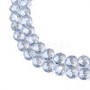 Electroplate Transparent Glass Beads Strands EGLA-N002-38-F04-3
