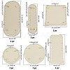 6Pcs 6 Style Flat Round PU Leather Knitting Crochet Bags Nail Bottom Shaper Pad DIY-PH0021-06A-2