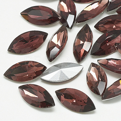 Pointed Back Glass Rhinestone Cabochons RGLA-T083-9x18mm-18-1