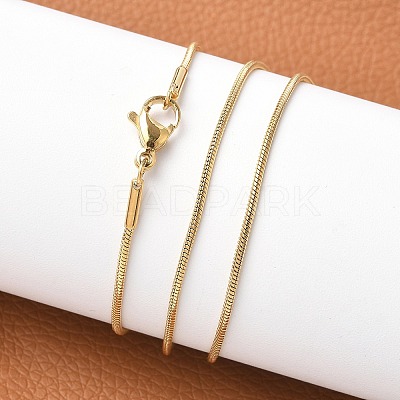 Ion Plating(IP) 304 Stainless Steel Snake Chains Necklaces NJEW-O058-22G-1