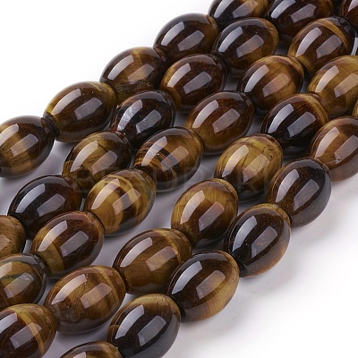 Natural Tiger Eye Beads Strands G-G731-04-20x15mm-1