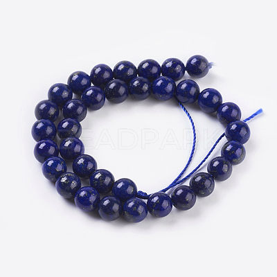 Natural Lapis Lazuli Beads Strands X-G-G087-6mm-1