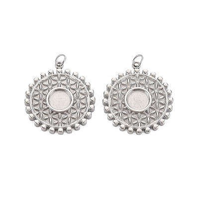 304 Stainless Steel Pendant Enamel Settings LS-STAS-N097-195P-1