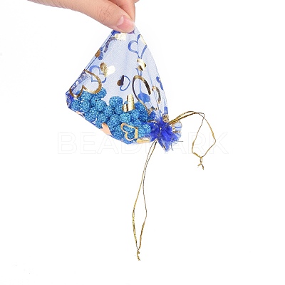 Heart Printed Organza Bags OP-R022-10x12-M-1