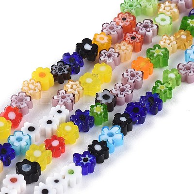 Handmade Millefiori Glass Beads LAMP-CJ0001-17-1