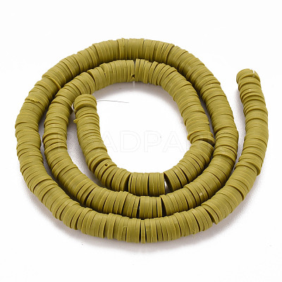 Handmade Polymer Clay Bead Strands X-CLAY-T002-6mm-55-1