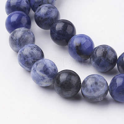 Natural Sodalite Bead Strands G-G735-58-8mm-A-1