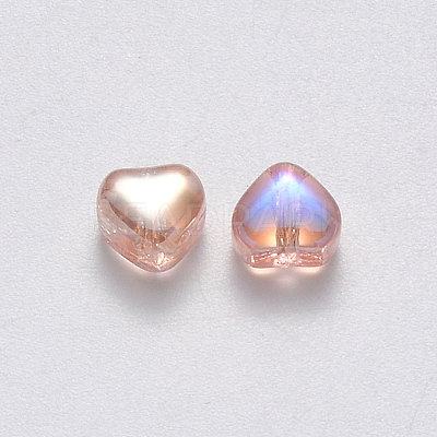 Transparent Spray Painted Glass Beads LS-GLAA-R211-02-D03-1