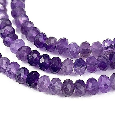 Natural Amethyst Beads Strands X-G-C127-B02-01-1
